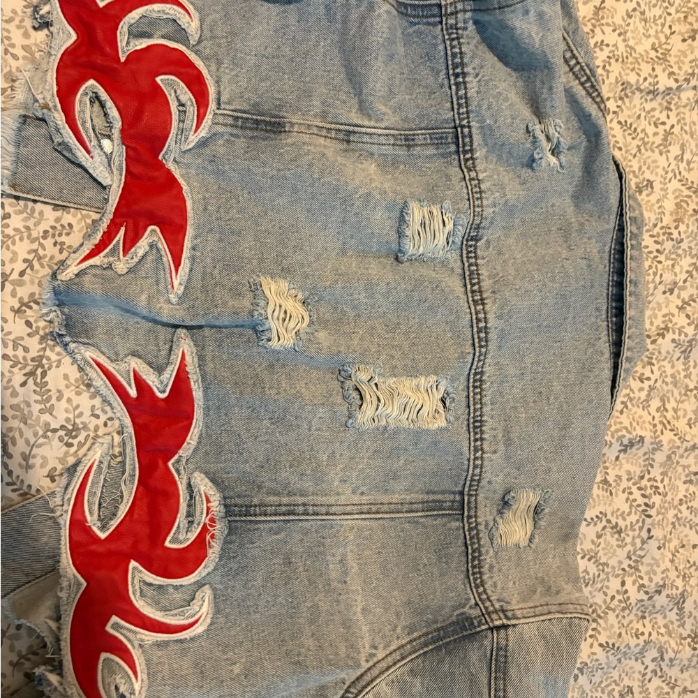 AKIRA Light Blue Denim Jacket - Picture 3 of 5